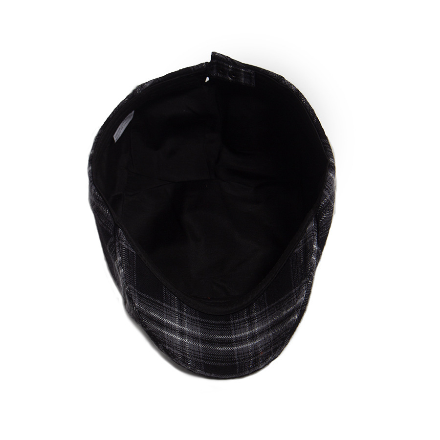 LIA | Plaid cotton velvet flat cap