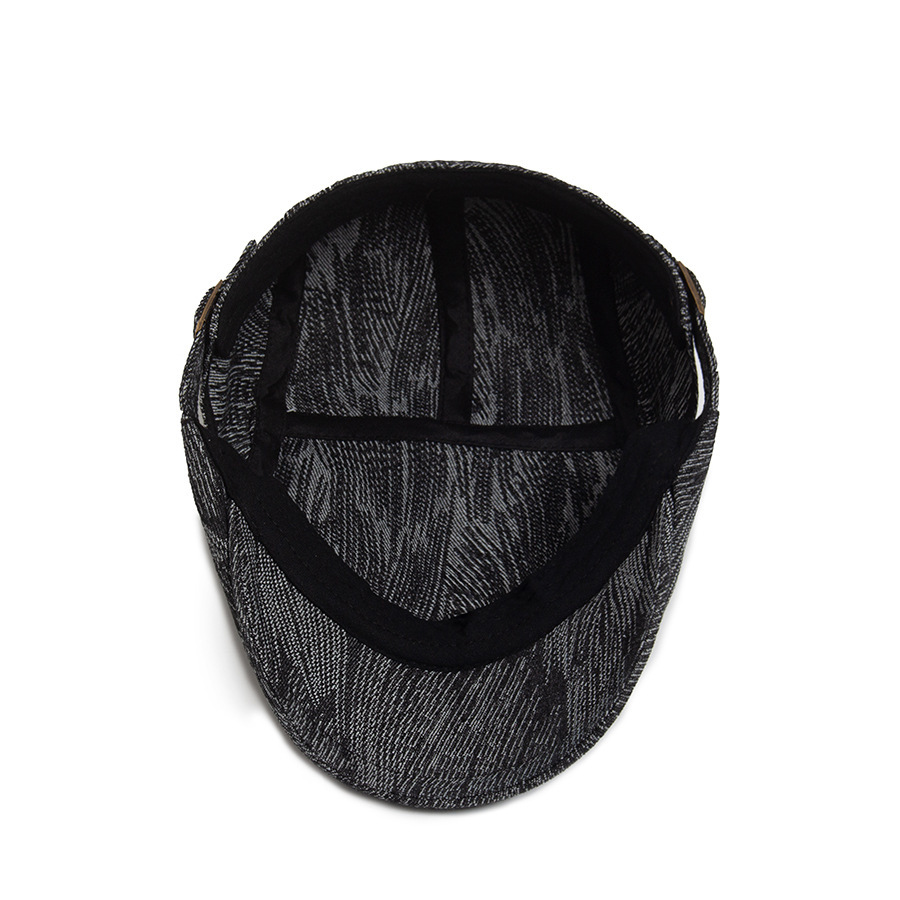 MARLIN | Washed denim striped flat cap