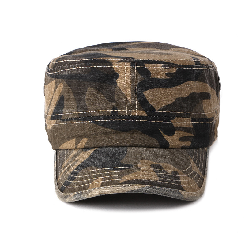 Camouflage flat top baseball cap