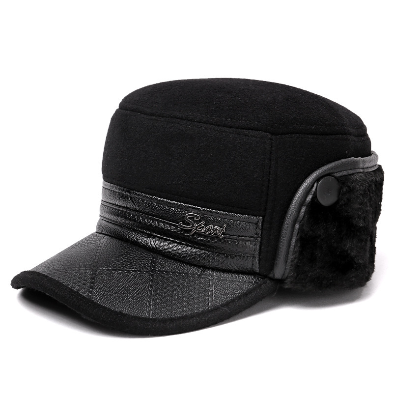 Fleece-lined and thickened ear-protecting baseball cap