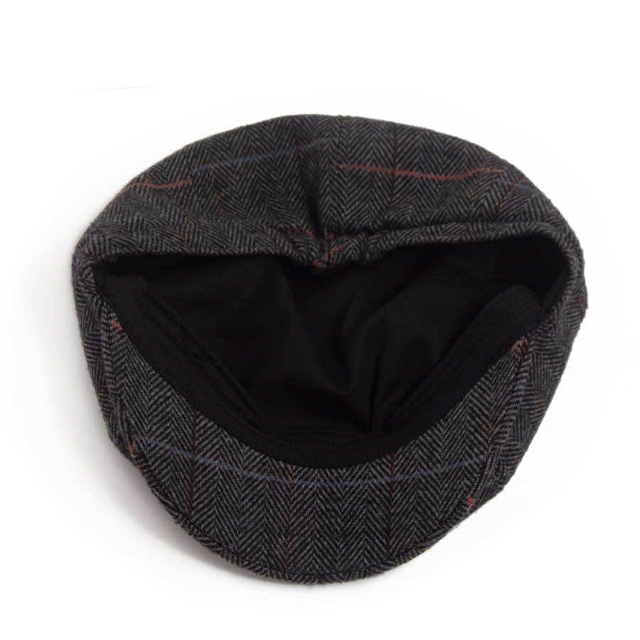 Octagonal wool newsboy cap