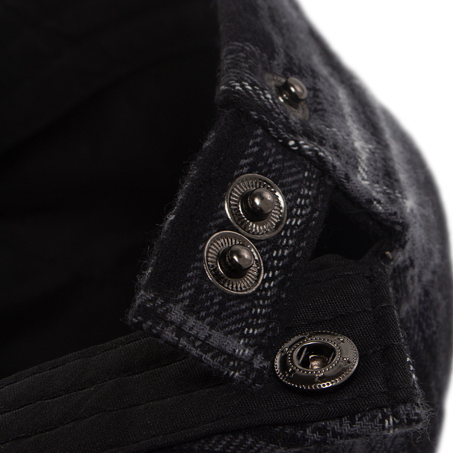 LIA | Plaid cotton velvet flat cap