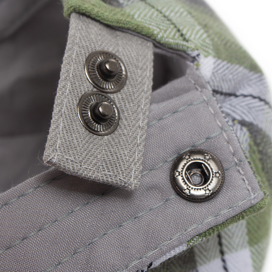 LIA | Cotton plaid patchwork flat cop hat