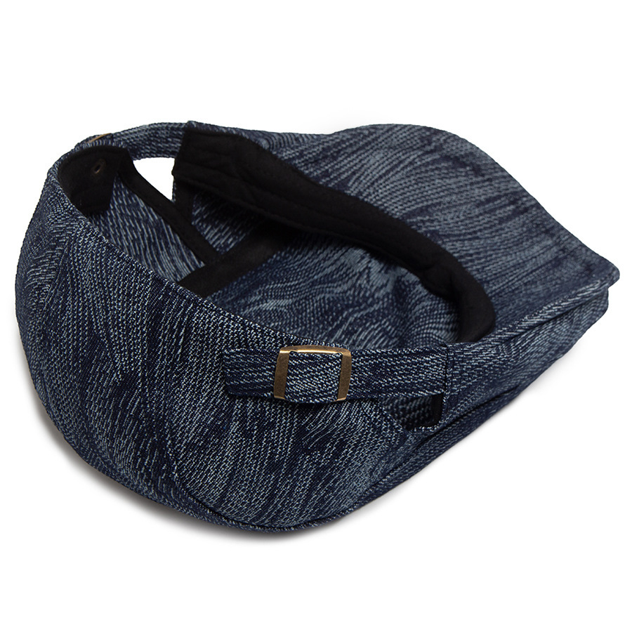 MARLIN | Washed denim striped flat cap