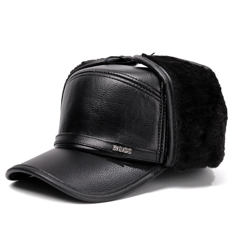 Fleece-lined and thickened ear-protecting baseball cap