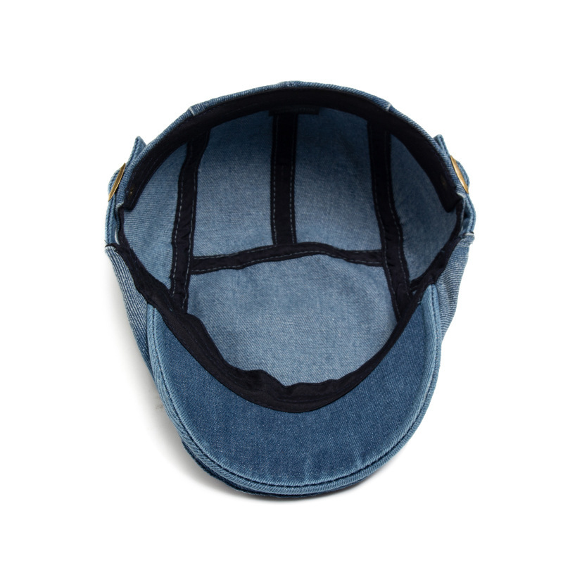 MARLIN | Washed denim flat cap