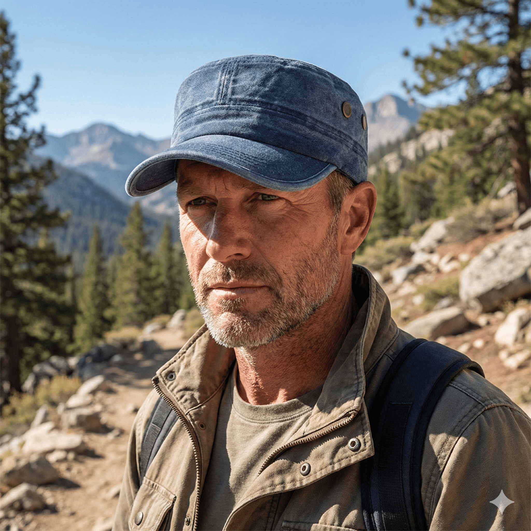 Flat top baseball cap