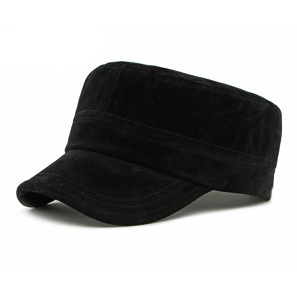 Classic suede flat top baseball cap