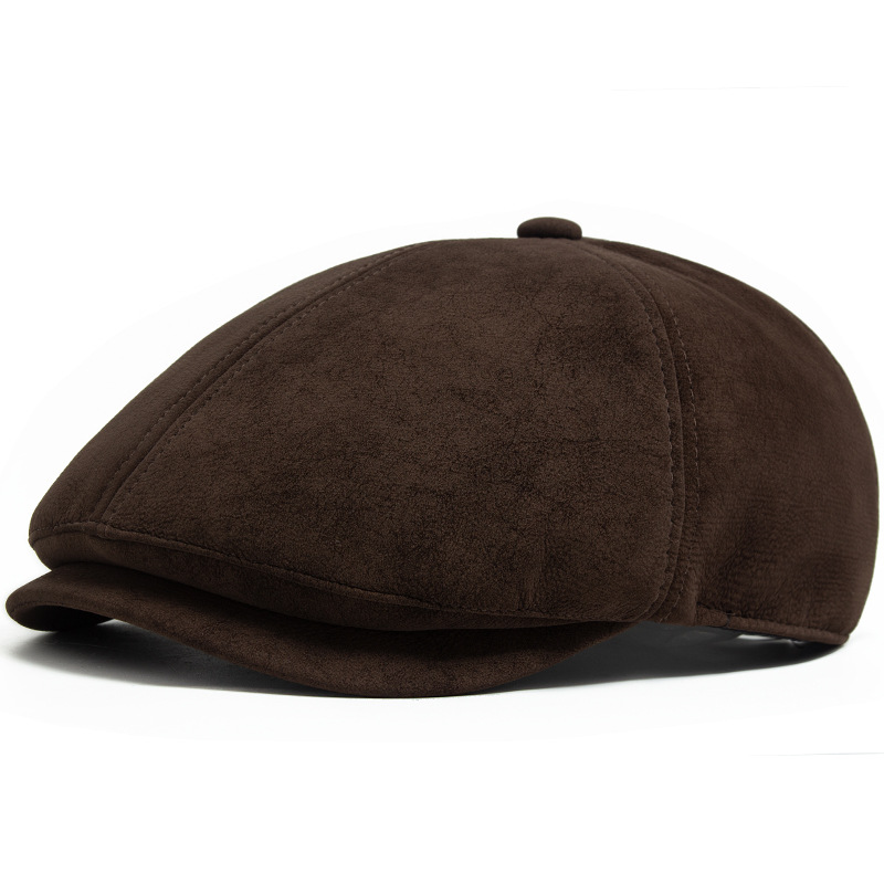 New suede newsboy cap