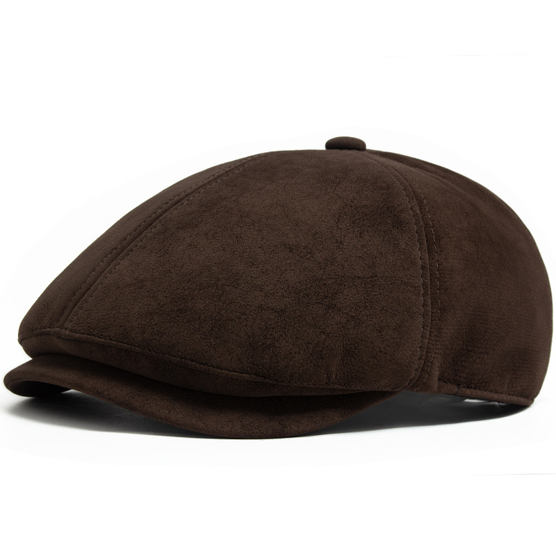New suede newsboy cap