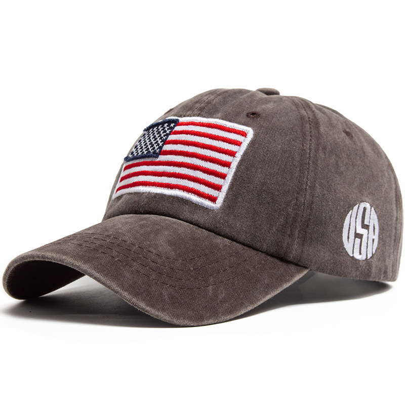 American flag embroidered baseball cap