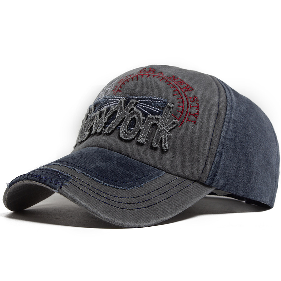 Retro-style NEW YORK embroidered baseball cap