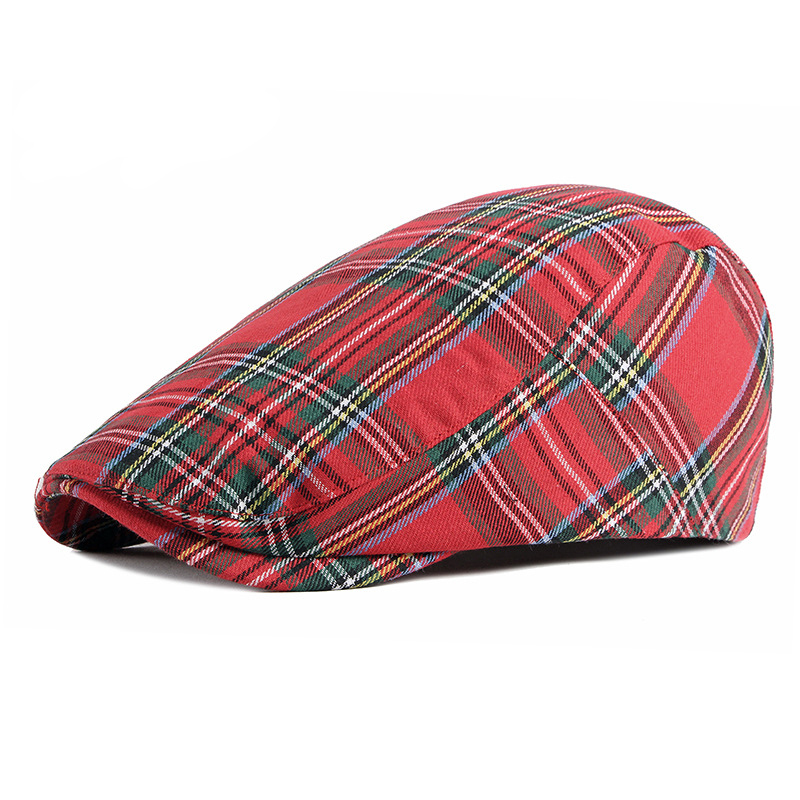 ZEB | Plaid Christmas color flat cap