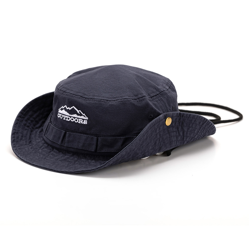 Drawstring bucket hat