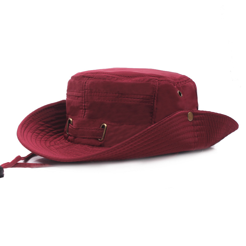 Outdoor solid color bucket hat