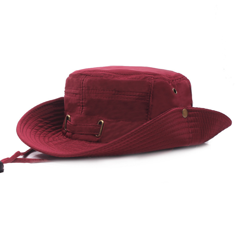 Outdoor solid color bucket hat