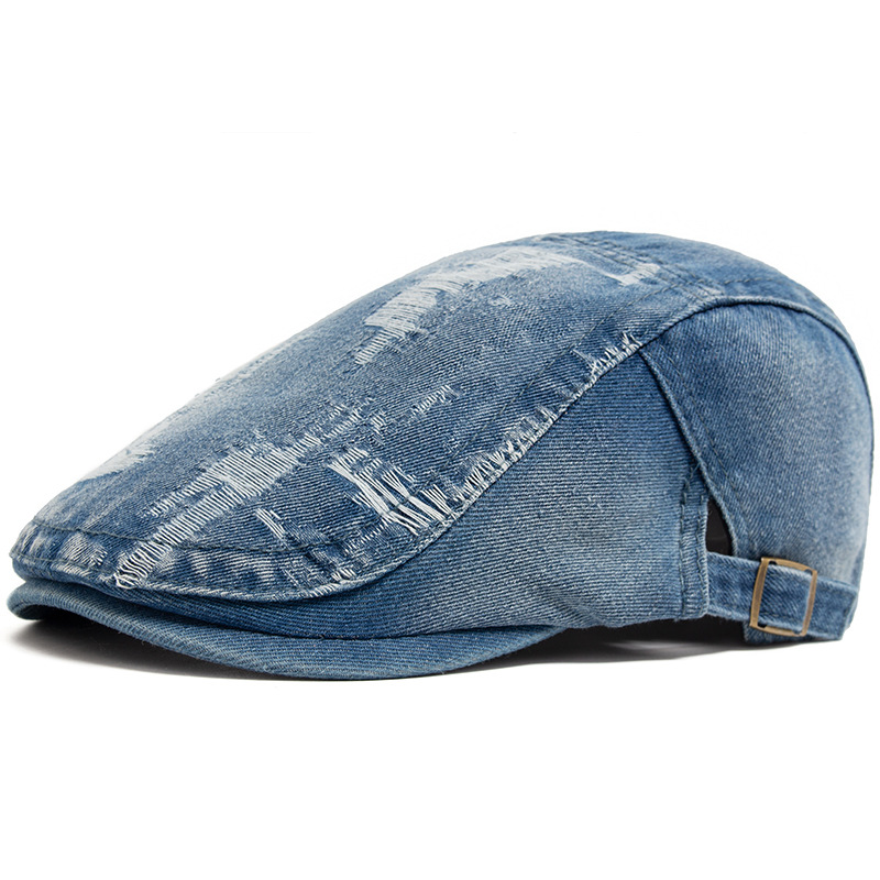LIA | Destroyed Denim Flat Hat
