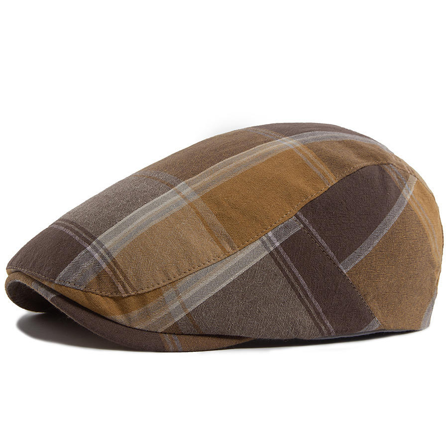 LIA | Checkered pattern cotton flat cop hat