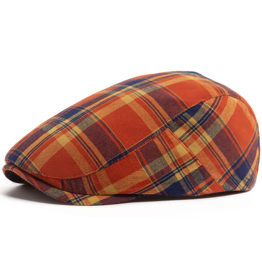 LIA | Thin plaid flat-top hat