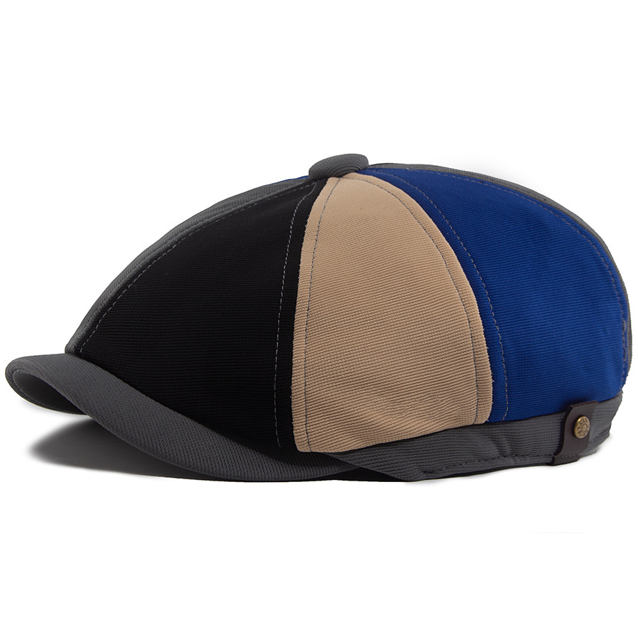 Solid color newsboy cap