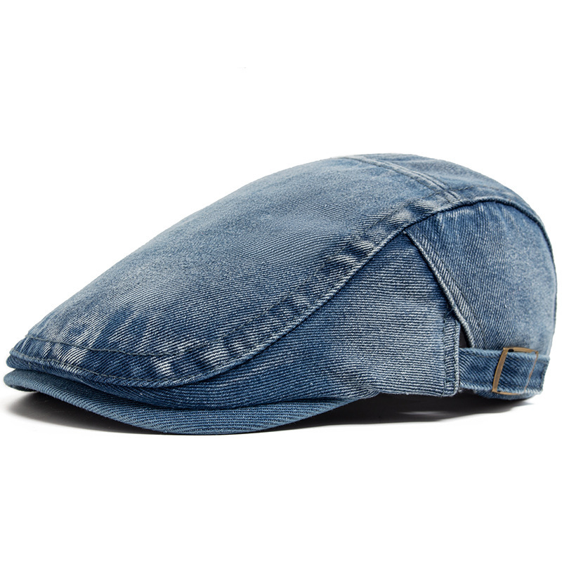 MARLIN | Washed denim flat cap