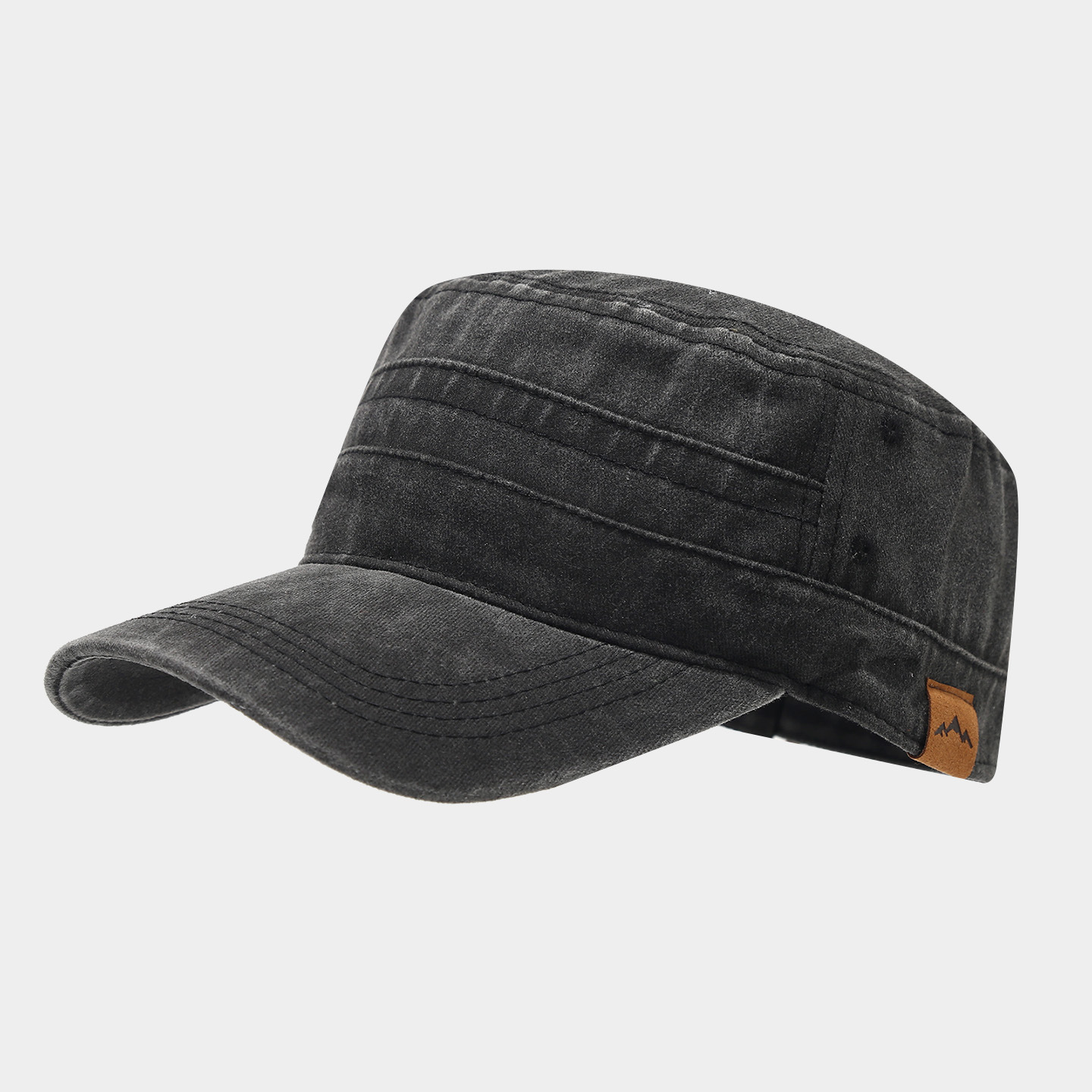 Retro washed flat top baseball cap
