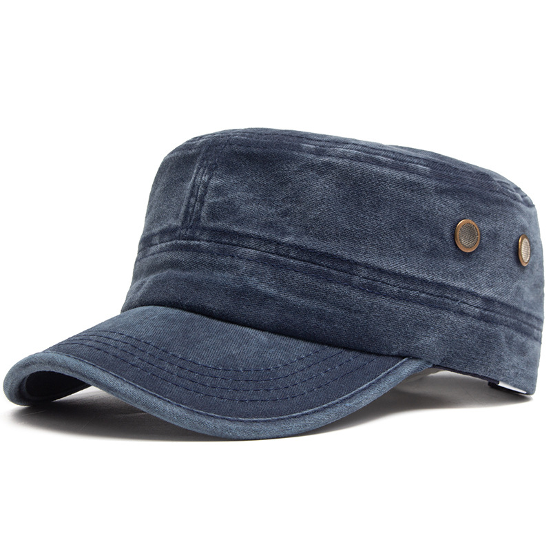 Buttons Wash flat top baseball cap