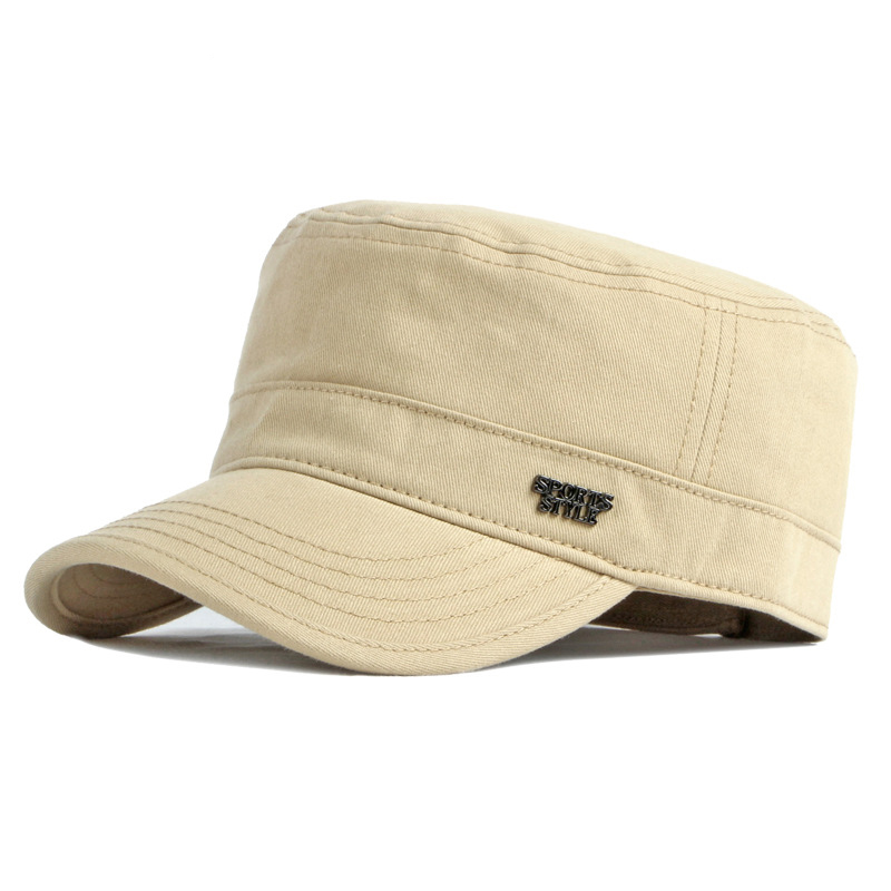 Cotton flat top baseball cap