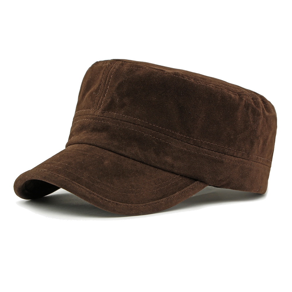 Classic suede flat top baseball cap