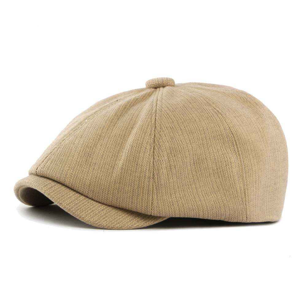 Linen newsboy cap