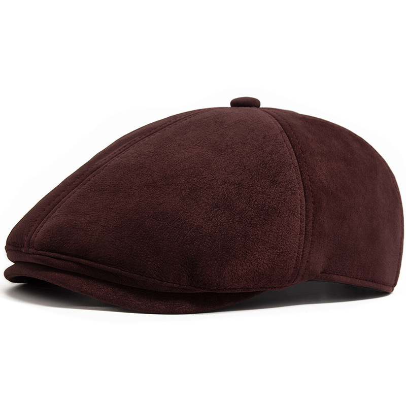 New suede newsboy cap