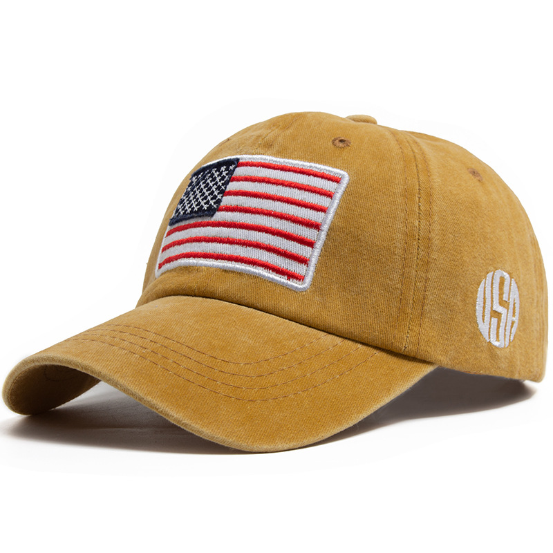 American flag embroidered baseball cap