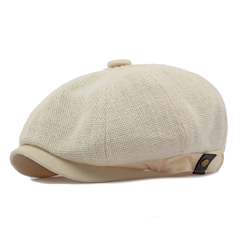 Breathable mesh octagonal newsboy cap