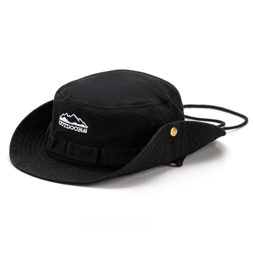 Drawstring bucket hat