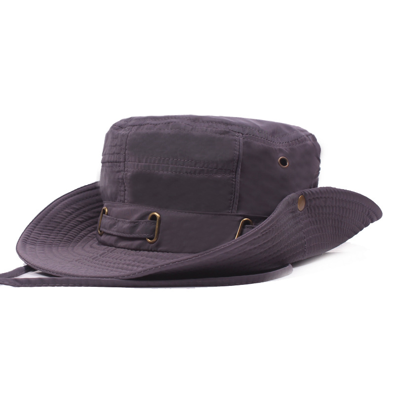 Outdoor solid color bucket hat