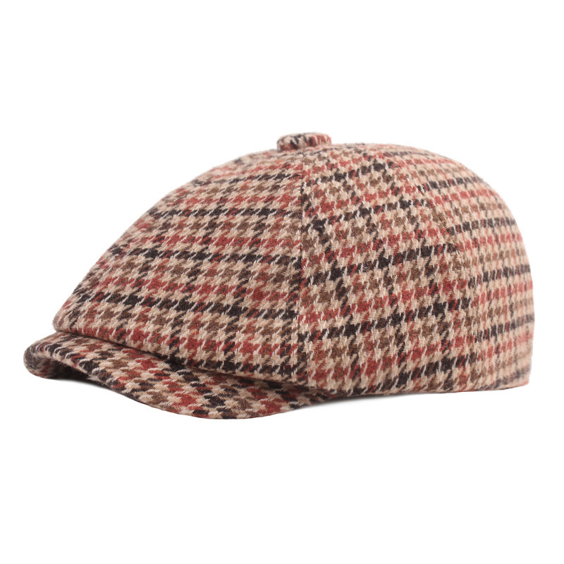 Houndstooth Newsboy Cap