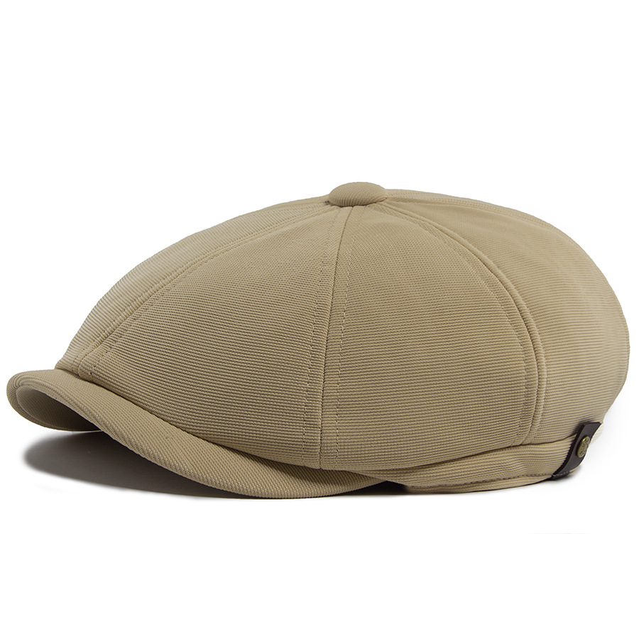 Solid color newsboy cap