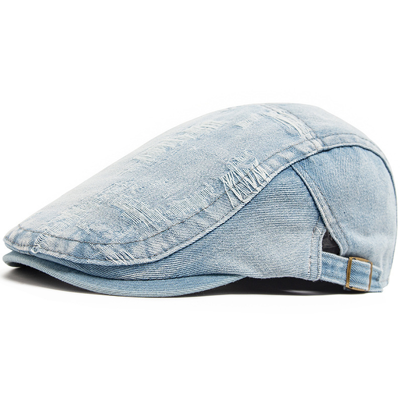 LIA | Destroyed Denim Flat Hat
