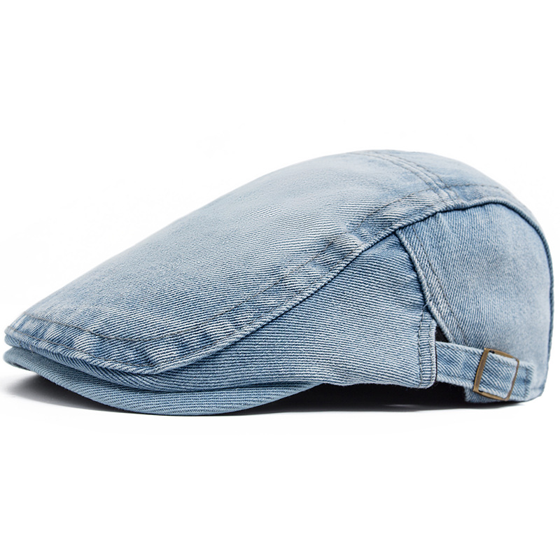 MARLIN | Washed denim flat cap