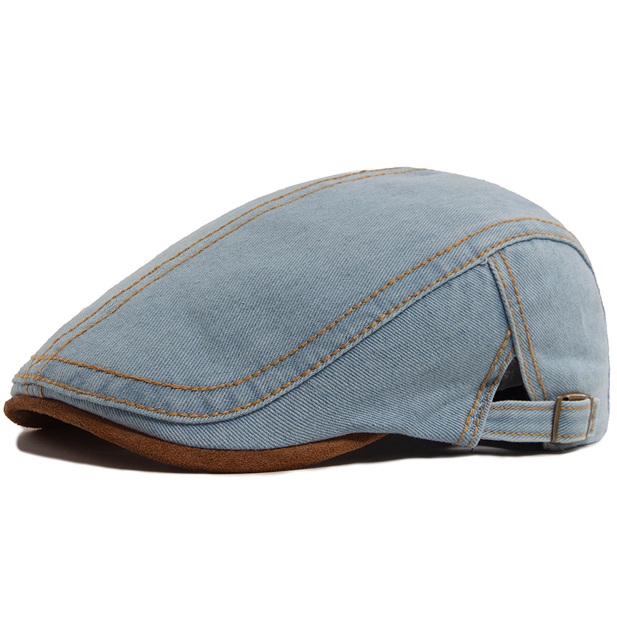 RUTH | Washed colorblock distressed flat cap
