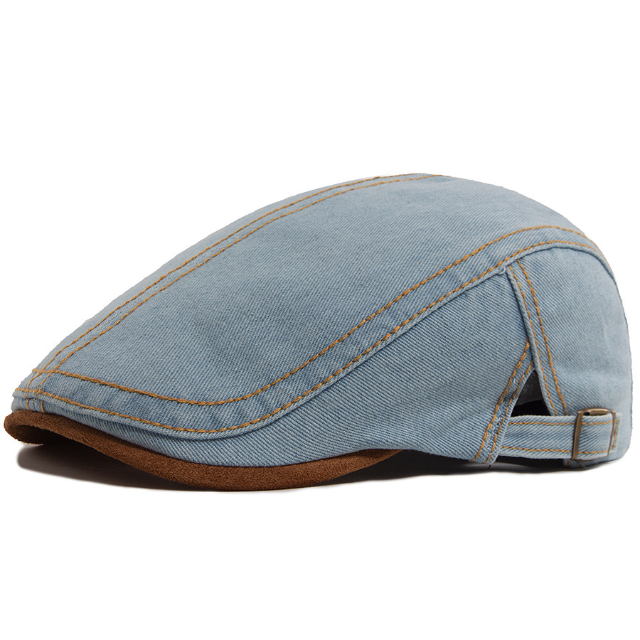 RUTH | Washed colorblock distressed flat cap