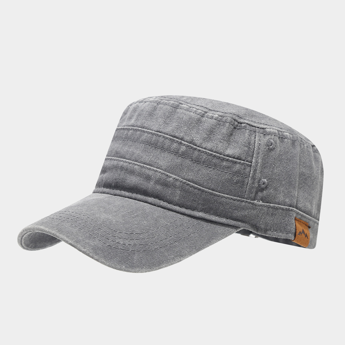 Retro washed flat top baseball cap