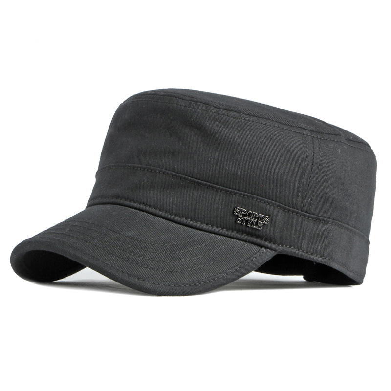 Cotton flat top baseball cap
