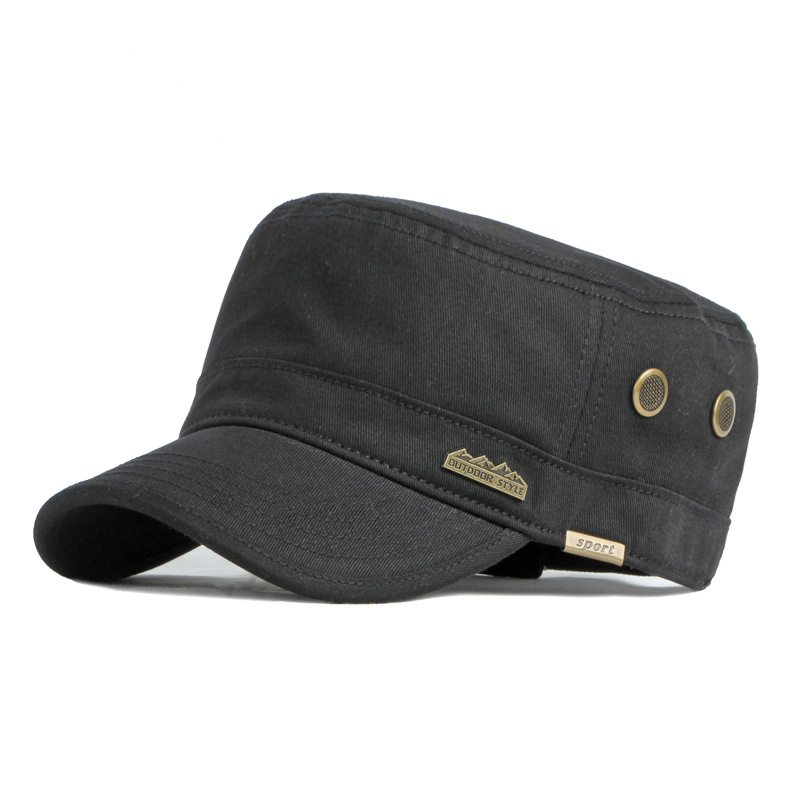 Iron plate flat top baseball cap