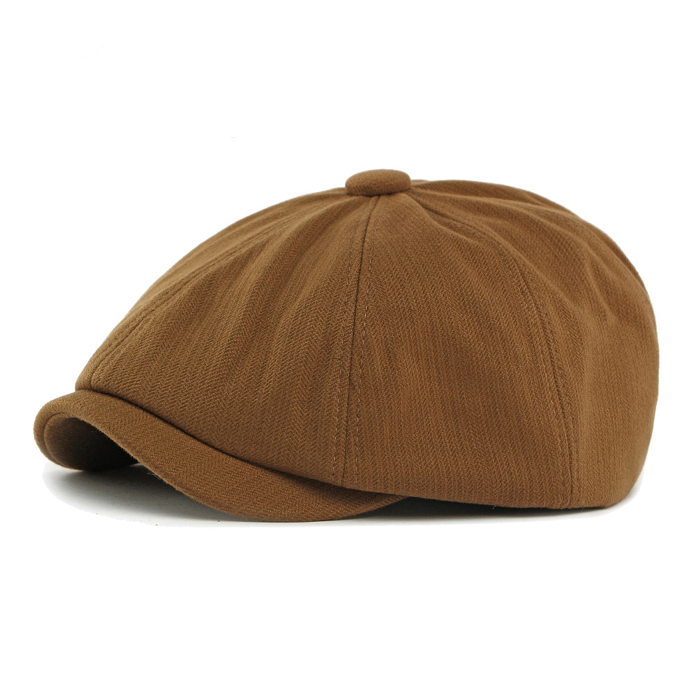 Linen newsboy cap