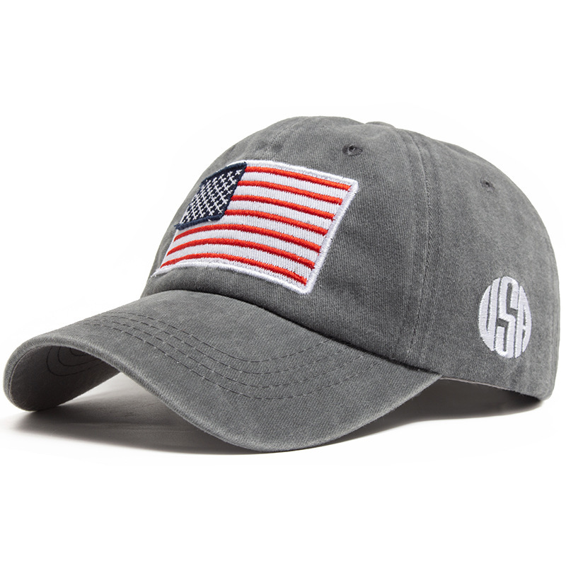 American flag embroidered baseball cap