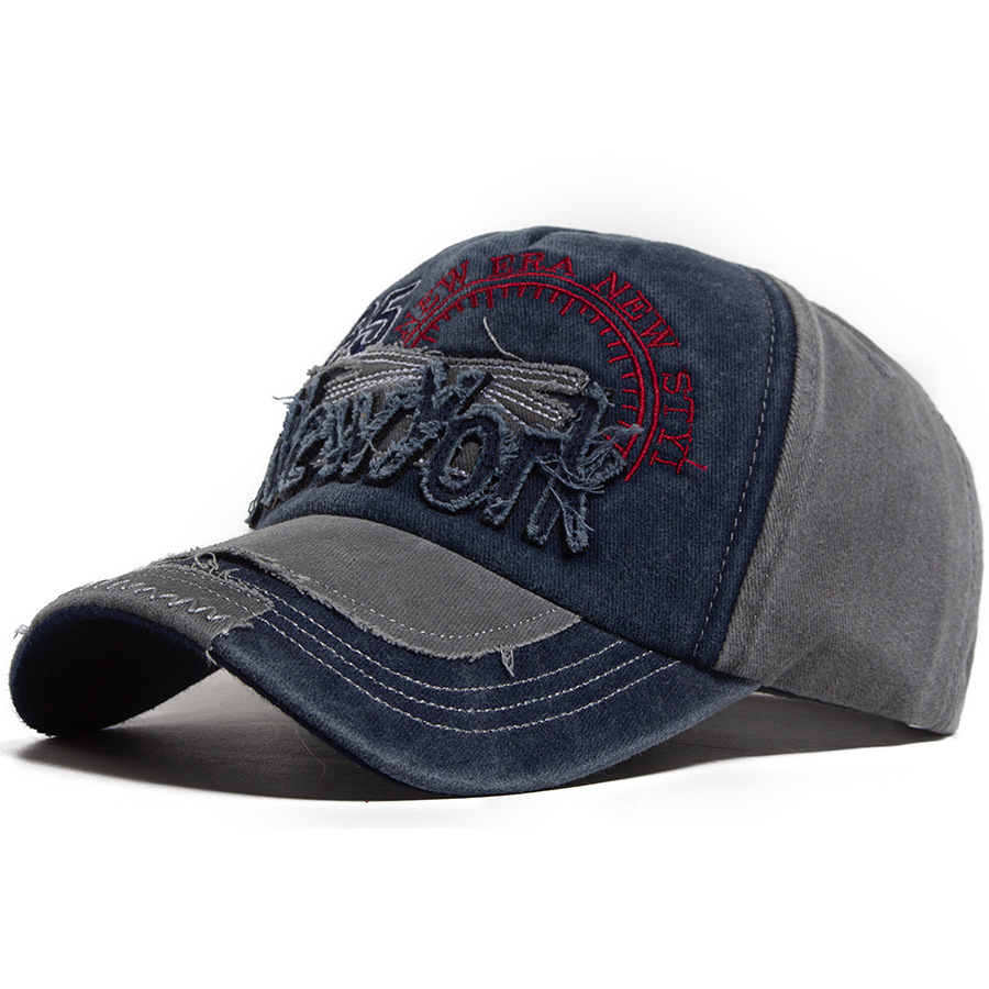 Retro-style NEW YORK embroidered baseball cap