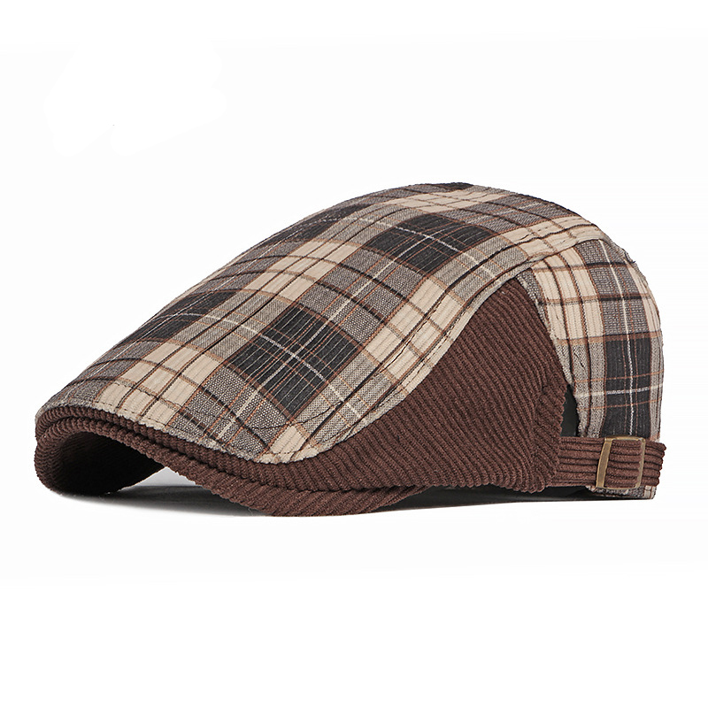 ZEB | Plaid corduroy flat cap