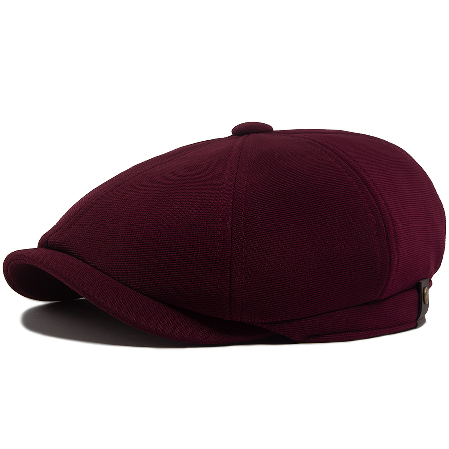Solid color newsboy cap