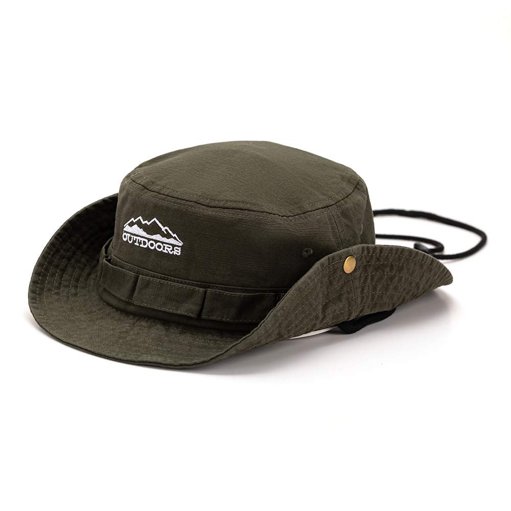 Drawstring bucket hat